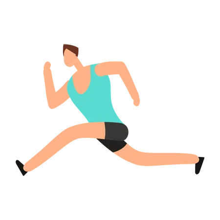 Homem correndo em velocidade  Ilustração