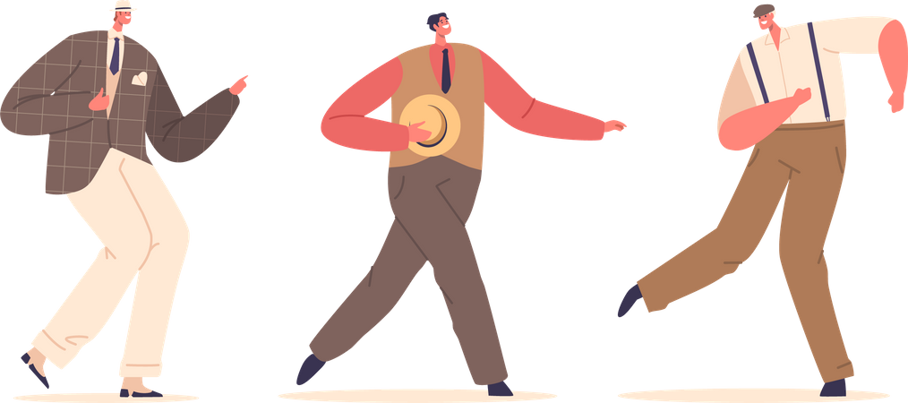 Homem dança  Ilustração