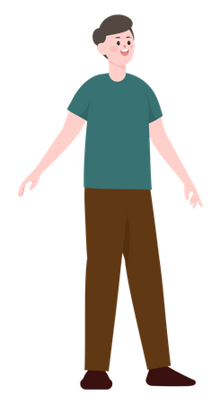 Homem em pé  Ilustração