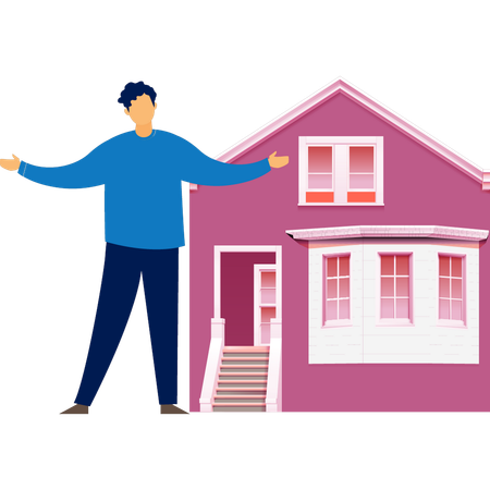 Homem está feliz com construção de sinagoga  Ilustração