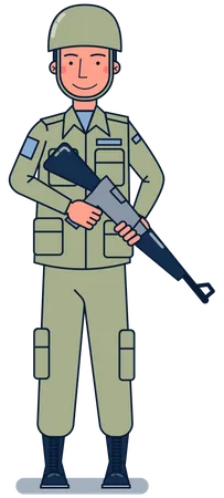 Homem do Exército  Ilustração