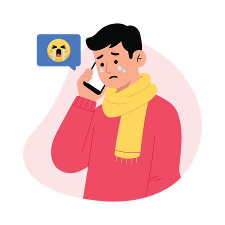 Homem fazendo Heart Talk  Ilustração