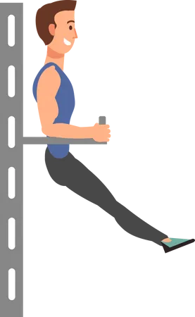 Homem fazendo exercícios físicos  Ilustração