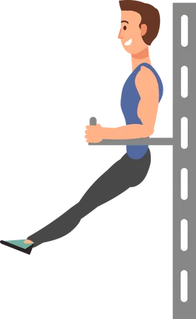 Homem fazendo exercícios físicos  Ilustração