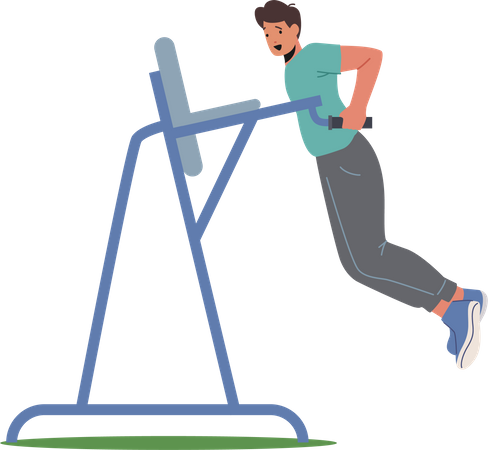 Homem fazendo exercício  Ilustração