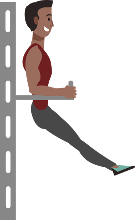 Homem fazendo exercícios físicos  Ilustração