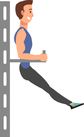 Homem fazendo exercícios físicos  Ilustração