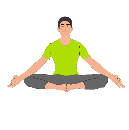 Homem fazendo meditação  Ilustração