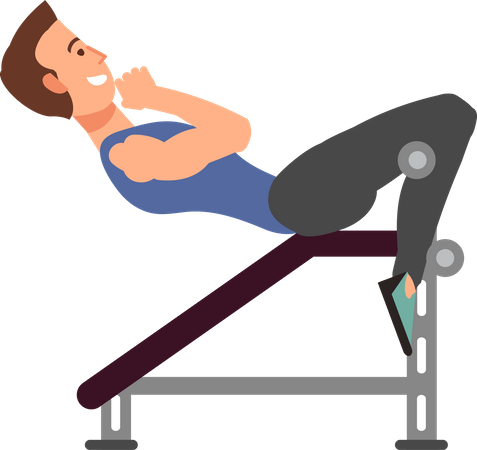 Homem fazendo treino  Ilustração