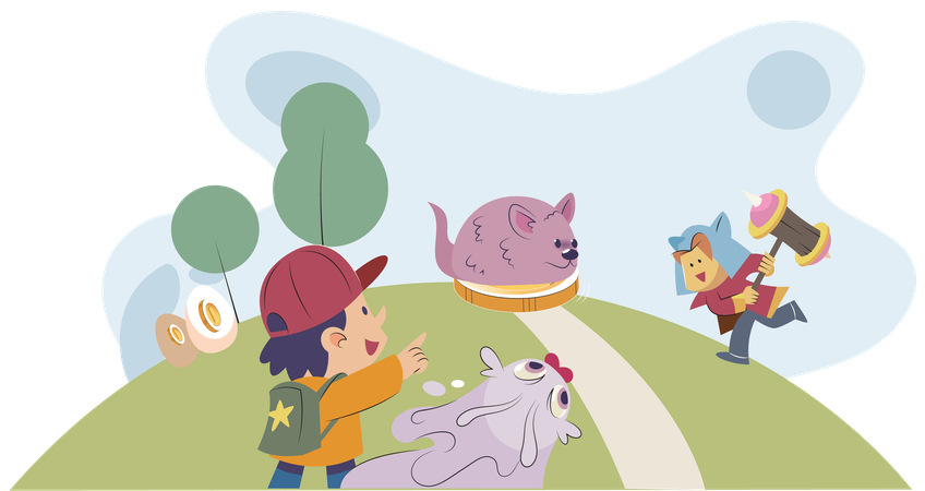 Poder humano feliz com jogos com criptomoeda  Ilustração