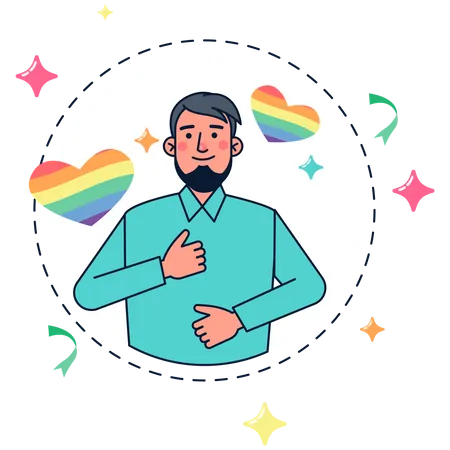 Homem gay  Ilustração