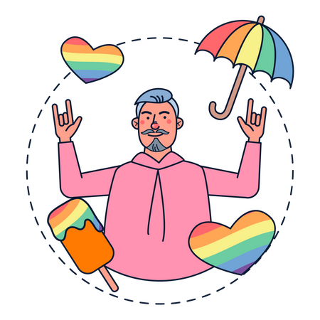 Homem gay  Ilustração