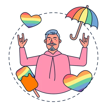 Homem gay  Ilustração