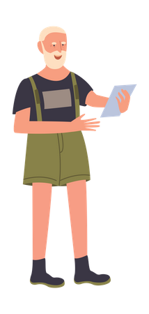 Homem idoso  Ilustração