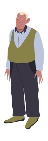 Homem idoso  Ilustração
