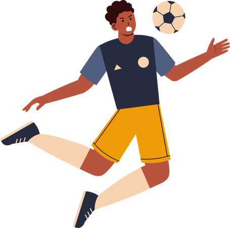 Homem jogando futebol  Ilustração