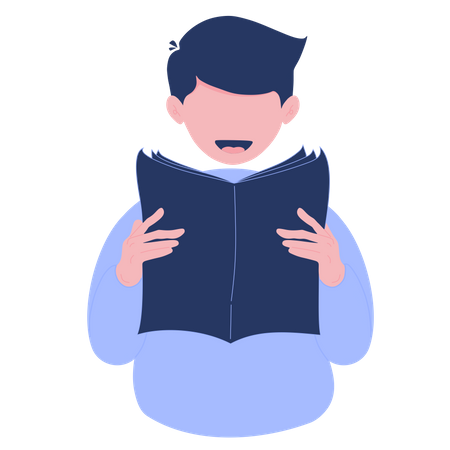 Homem lendo as notícias  Illustration