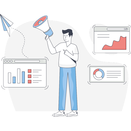 Site de marketing masculino  Ilustração