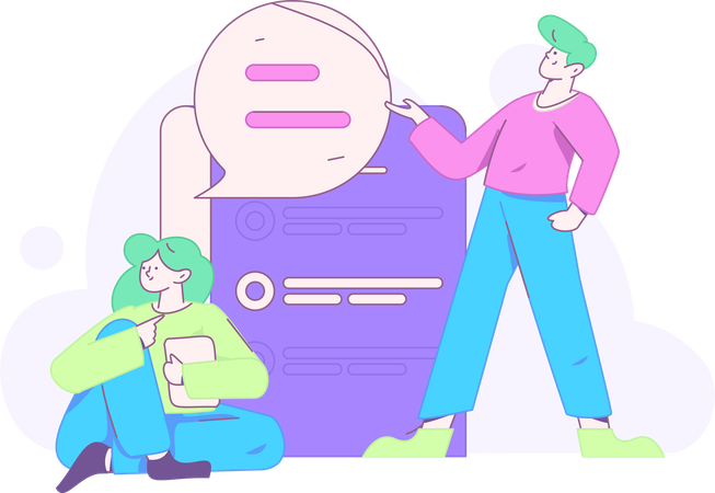 Homem mostrando tarefa de negócios  Ilustração