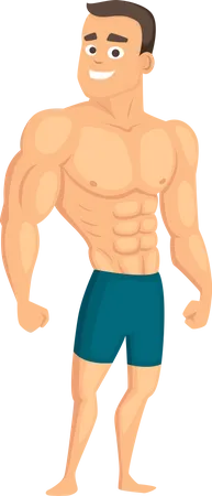 Homem musculoso  Ilustração