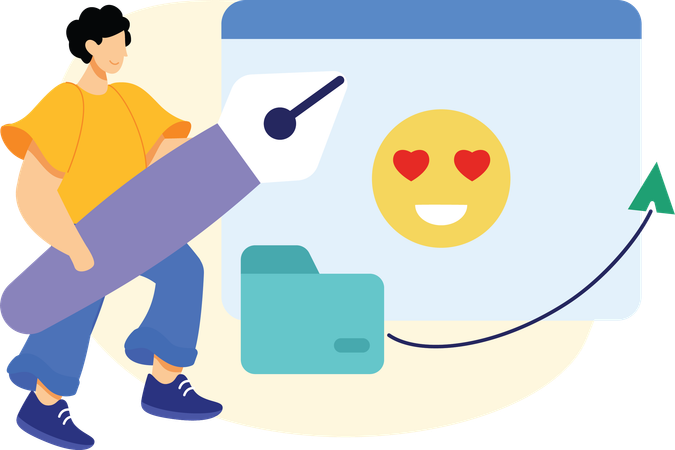 Homem projetando em casa  Ilustração