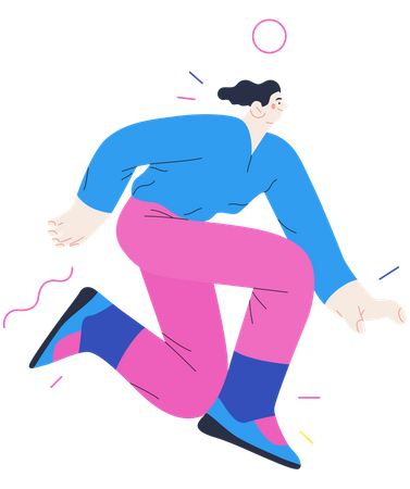 Homem pulando no ar  Ilustração