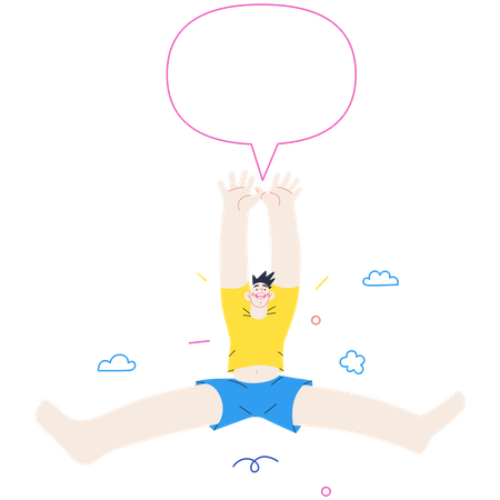 Homem pulando no ar  Ilustração
