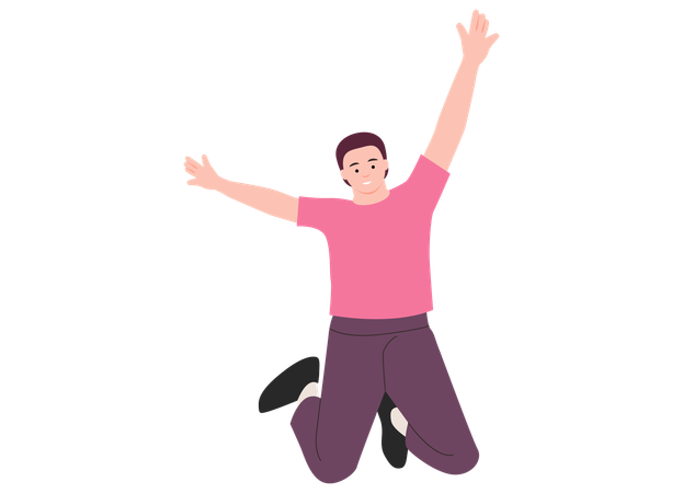 Homem pulando  Ilustração