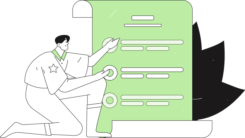 Homem se atrasando para enviar tarefa  Ilustração