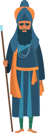 Homem sikh  Ilustração