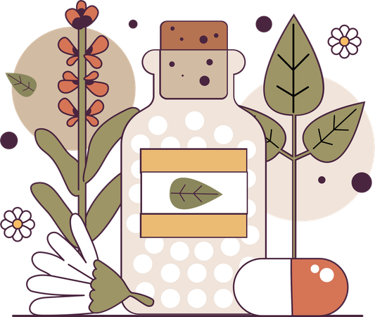 Homeopathy medicine  Illustration