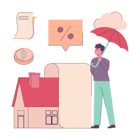 Homeowners Insurance  Illustration