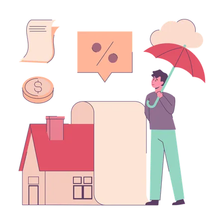 Homeowners Insurance  Illustration