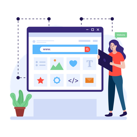 Homepage layout design  Illustration