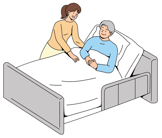 Homes and Elderly Care  Illustration