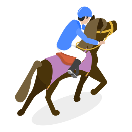 Homme à cheval  Illustration