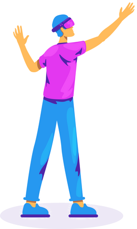 Homme à lunettes vr  Illustration