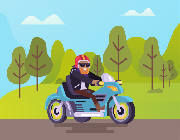 Homme faisant du vélo  Illustration