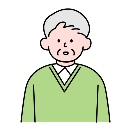 Homme âgé  Illustration