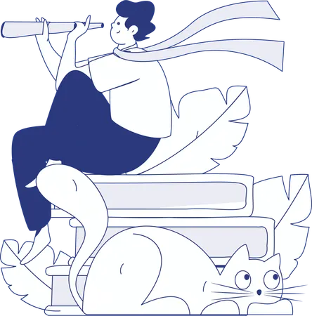 Amoureux des livres  Illustration