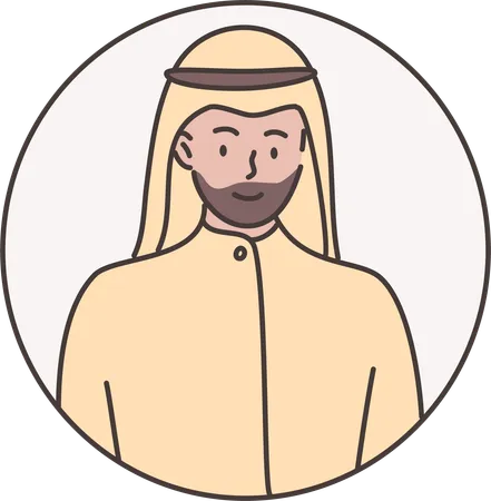 Homme arabe  Illustration