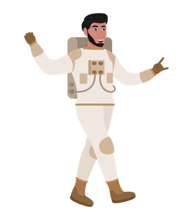 Astronaute masculin  Illustration