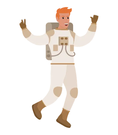 Astronaute masculin  Illustration