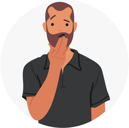 Homme au teint pâle  Illustration
