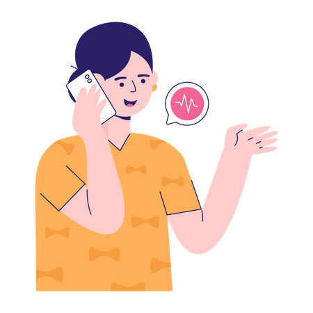 Homme au téléphone  Illustration