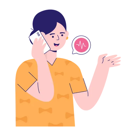 Homme au téléphone  Illustration