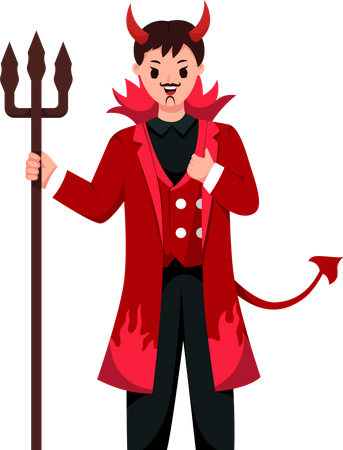 Homme avec un costume d'Halloween  Illustration