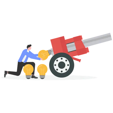 Homme avec stratégie d'entreprise  Illustration