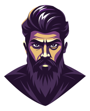 Homme barbu  Illustration