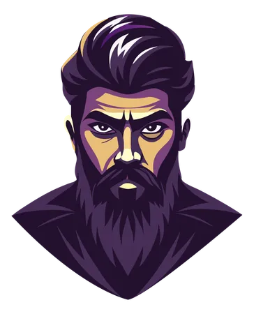 Homme barbu  Illustration